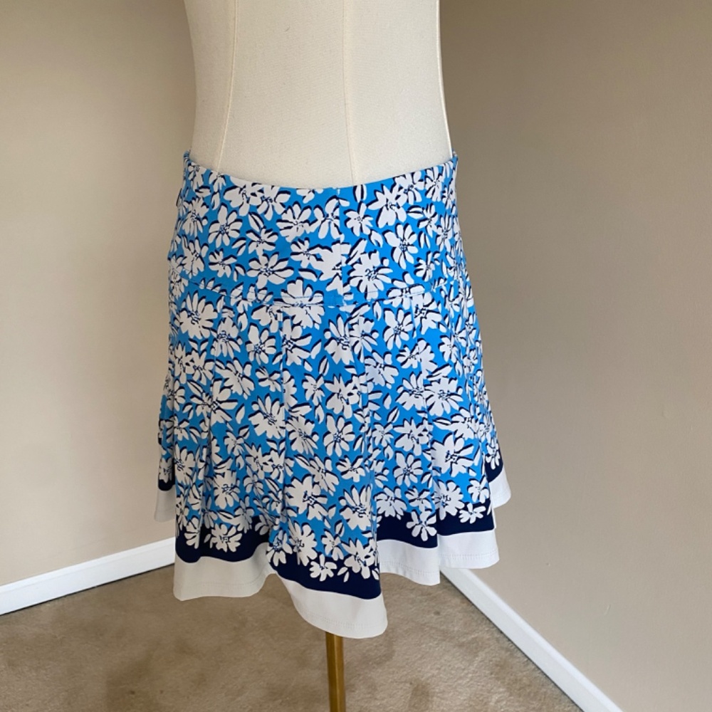 Lilly Pulitzer Annora Luxletic UPF50+ Lunar Blue Palm Beach Petals Print Size S - Picture 2 of 11